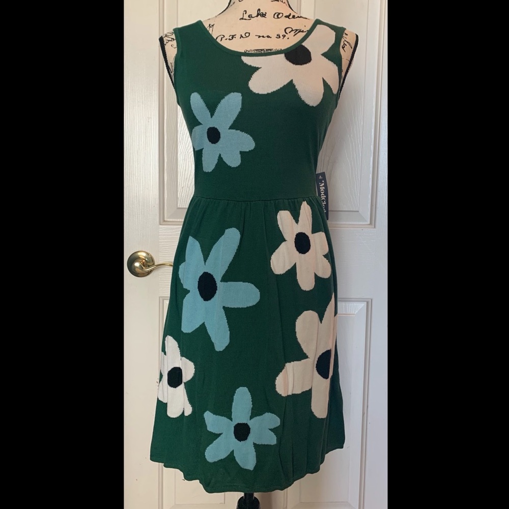 Bloom Boldly Sleeveless Sweater Dress